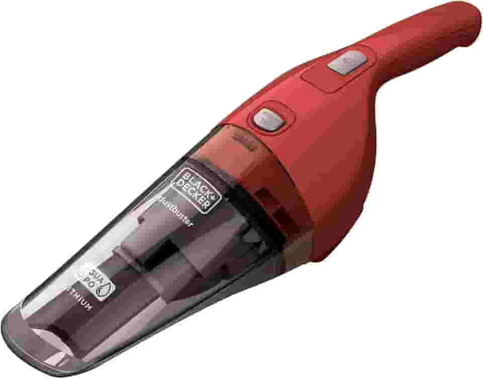 BLACK+DECKER Aspirador de Pó e Àgua, Portátil, Vermelho, Modelo APB3600, Bateria de 3,6V