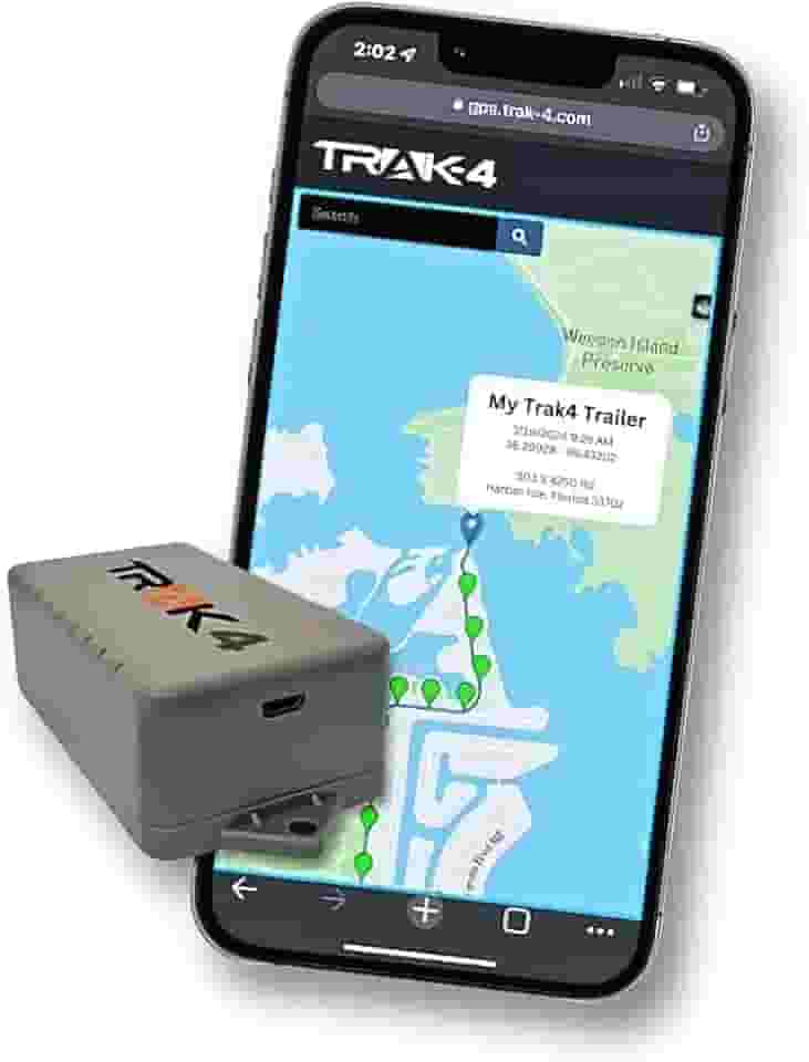 Trak-4 Rastreador GPS para veículos, ativos, equipamentos. Bateria de longa duração, impermeável, rastreamento global. Assinatura de baixo custo necessária.
