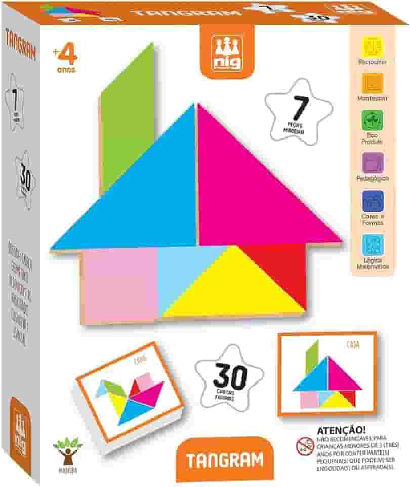 Nig Brinquedos Jogo Educativo Madeira Tangram