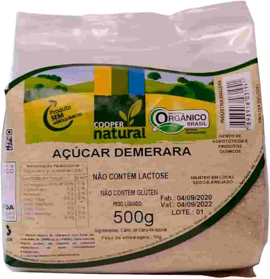 Açúcar Demerara Orgânico Coopernatural 500g