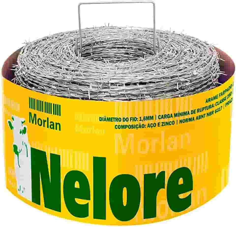 Arame Farpado Galvanizado Rolo Com 100m Nelore 1Kg Grampo