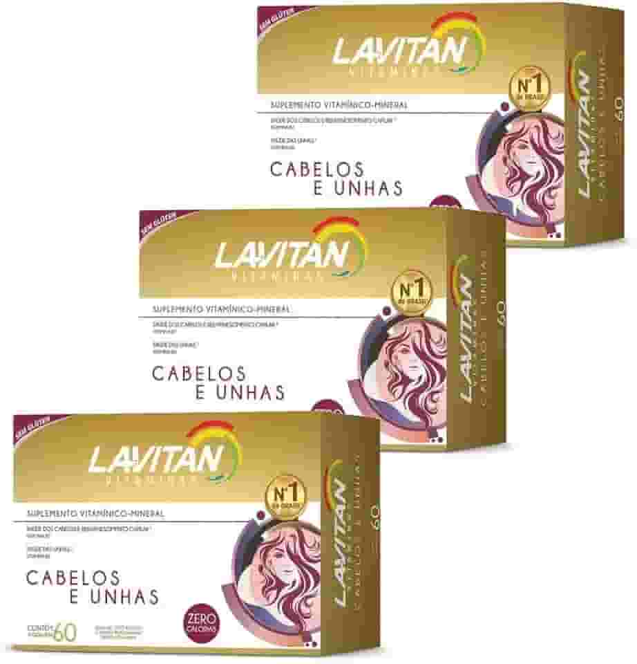 Kit Lavitan Hair Cabelos Unhas 180 Cápsulas