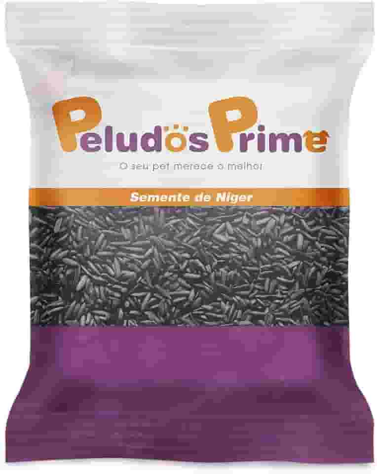 Peludos Prime Semente de Niger para Pássaros, Alimento para Canários, Calopsitas, Trinca Ferro e Outros Pássaros