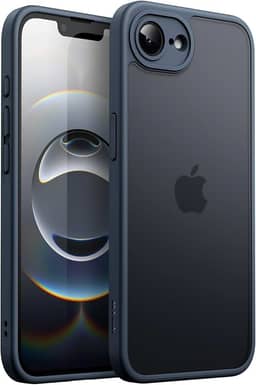 JETech Capa Matte para iPhone 16e 6,1 Polegadas 2025, Case Proteção Contra Quedas de Nível Militar à Prova de Choque, Capinha Traseira Translúcida Fosca, Anti-Impressão Digital (Azul Tempestade)