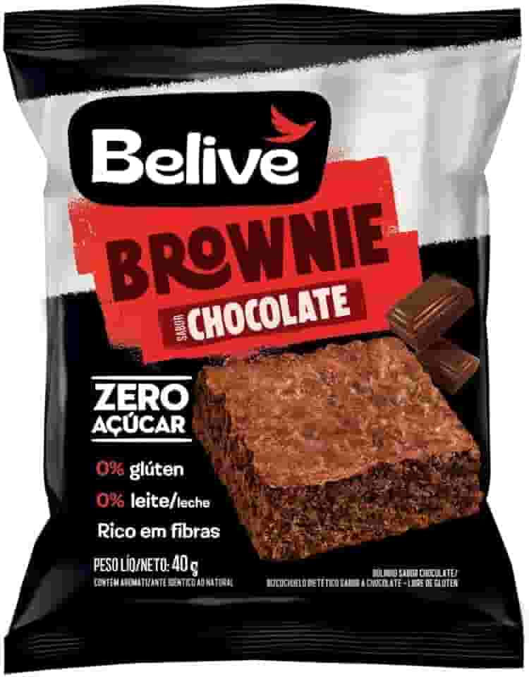 Belive Brownie Chocolate Zero Açúcar Sem Glúten Sem Lactose 40G