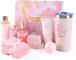 Romantic Crown Kit Presente Feminino, Presentes para Mãe, Esposa, Avó, Filha, Namorada, Sogra, Irmã, Dia das Mães, Natal, Aniversário, Conjunto Cesta para Presente SPA Aromaterapia Banho