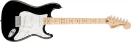 Guitarra elétrica Squier Affinity Series Stratocaster, com 2 anos de garantia, preta, escala de bordo