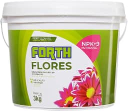 Forth Flores, Adubo Floral, Floração, Fertilizante, Micronutrientes, NPK, Nutrição Balanceada, Balde, 3kg
