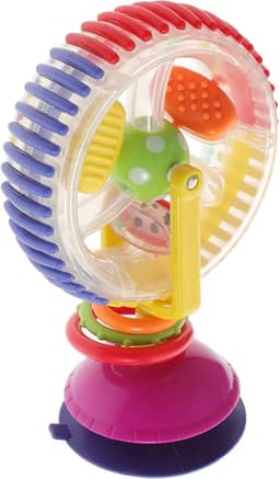 Toyvian Ventosa Roda Gigante Andadores e Centro De Atividades Brinquedos De Bebê De Alto Contraste Andador De Bebê Brinquedo De Empurrar Plástico Sucção Girar Círculo De Arco-íris