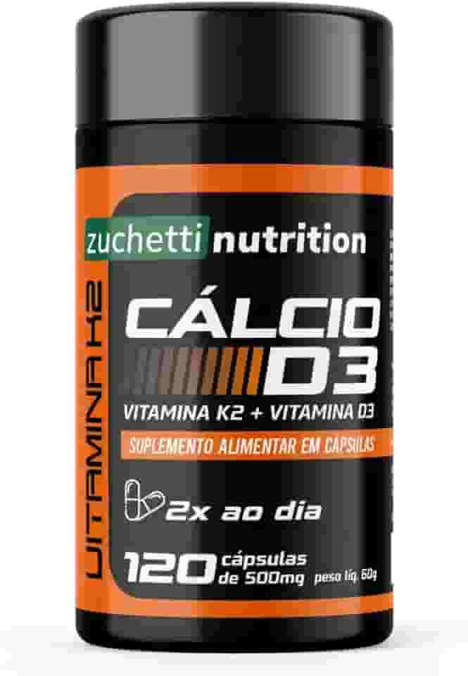 Calcio e vitamina d carbonato de calcio Vitamina K2 mk7 120 cápsulas Zuchetti nutrition