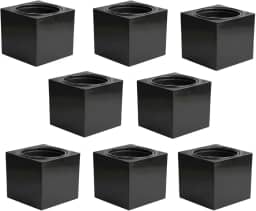 Kit 8 Vasos Autoirrigáveis Liso Cor Preto Cinza Rosa Creme Planta Hortaliça Horta (Preto)