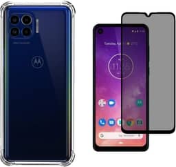 KIT Capa Anti-Impacto + Película De Privacidade 3D para Moto One Vision (Tela 6.3)