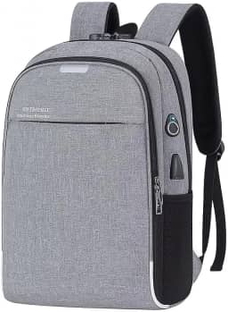 Mochila Executiva Masculina para Notebook até 15.6' - com Entrada USB e Passa-fio para fone – Ideal para Faculdade, Trabalho e Viagens – Antifurto, Resistente e Confortável