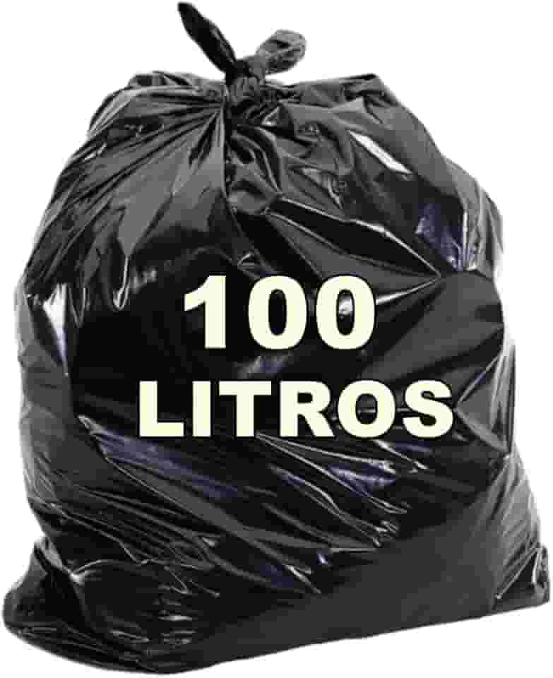 Saco De Lixo Preto 100l Super Reforçado 6 Micra 100 Unid
