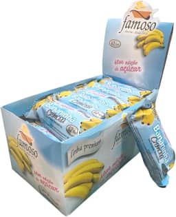 Barrinha de Banana Famoso Zero Açúcar 30g CX c/ 24