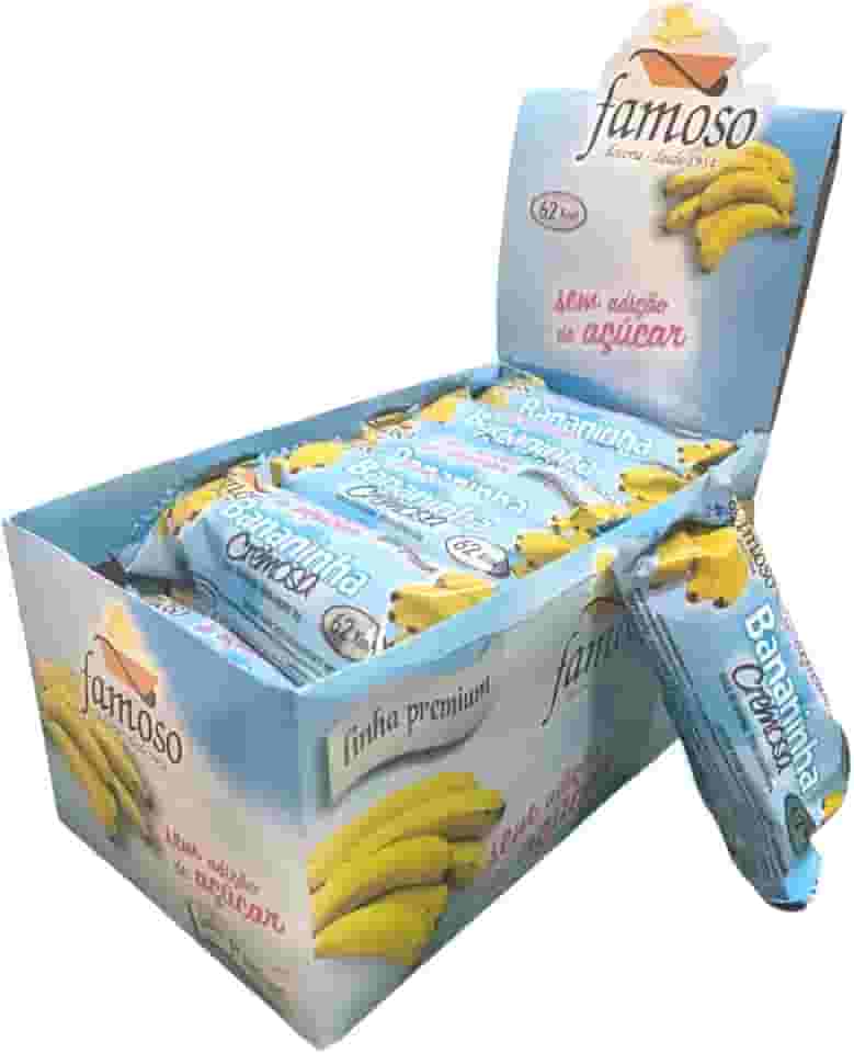 Barrinha de Banana Famoso Zero Açúcar 30g CX c/ 24