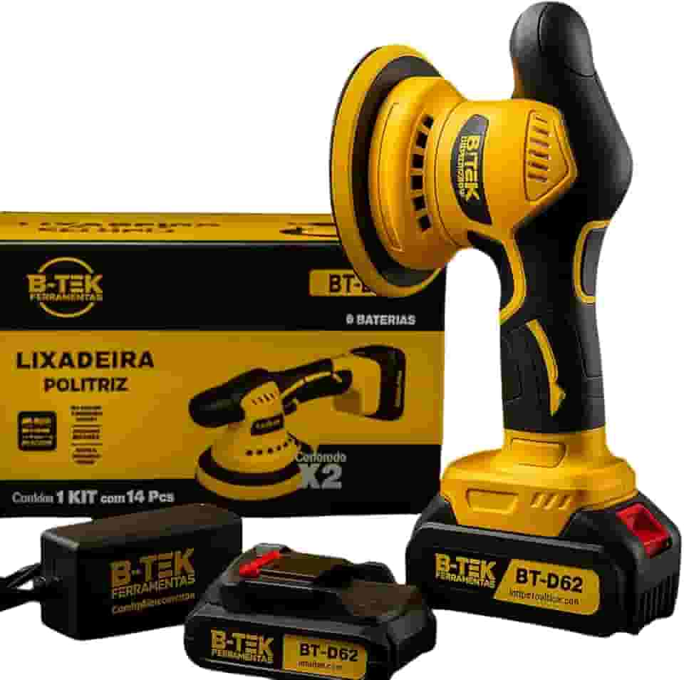 Lixadeira Poli triz 2 Bateria Roto Orbital 5000 Rpm 1000w