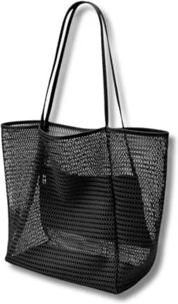 Bolsa Feminina Alça Ombro Praia e Piscina, Grande Capacidade - Moda Verão Transparente, Resistente a Viagem e Piscina