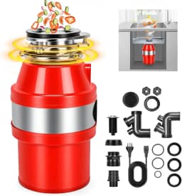 Triturador de Resíduos Alimentares (110V), Alimentos Pia, Descarte de lixo Triturador, Resíduos de Alimentos de Contínua com Interruptor de Ar, 560W