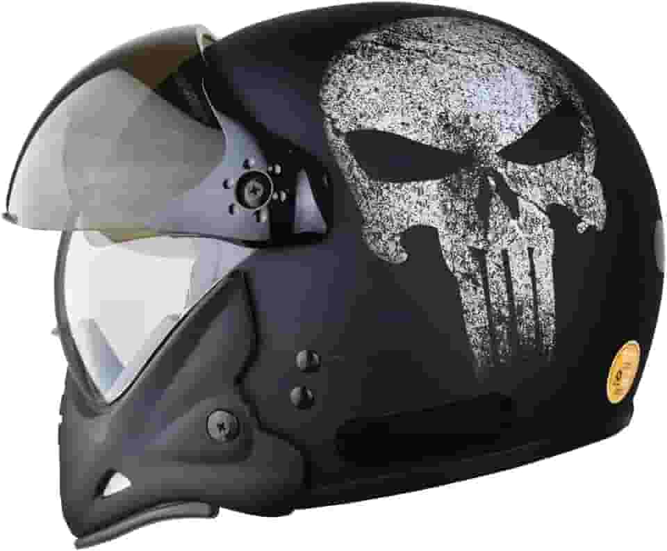 Capacete Peels F21 Caveira Justiceiro Custom Queixeira Fosco