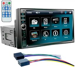 Central Multimídia Mp5 1Din 2Din 7pol Espelhamento USB BT AUX