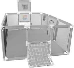 Cercado Grande- Sport Infantil Chiqueirinho Portátil Para Bebê Criança (Cinza) - 8D Toys