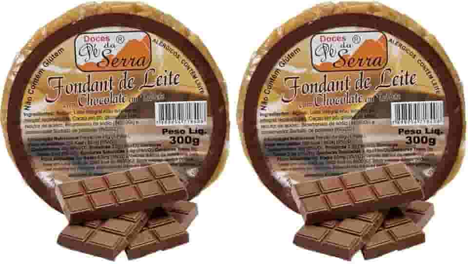 2 Doce de Leite de Minas Gerais Fondant de Leite com Chocolate em Tablete 300g