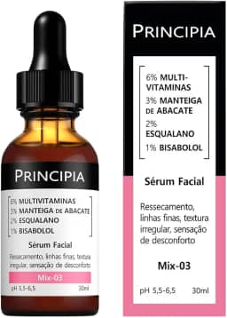 PRINCIPIA, Sérum 6% Multivitaminas + 3% Manteiga de Abacate + 2% Esqualano + 1% Bisabolol Mix-03 - Multirreparador com 30ml