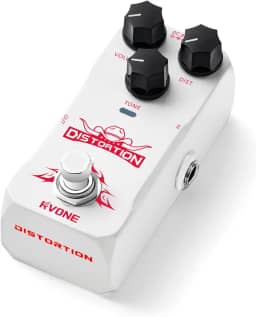 RVONE Pedal De Distorção Alto Ganho Para Guitarra Elétrica, Alumínio, Efeitos Analógicos, Palco Compacto E Estúdio True Bypass