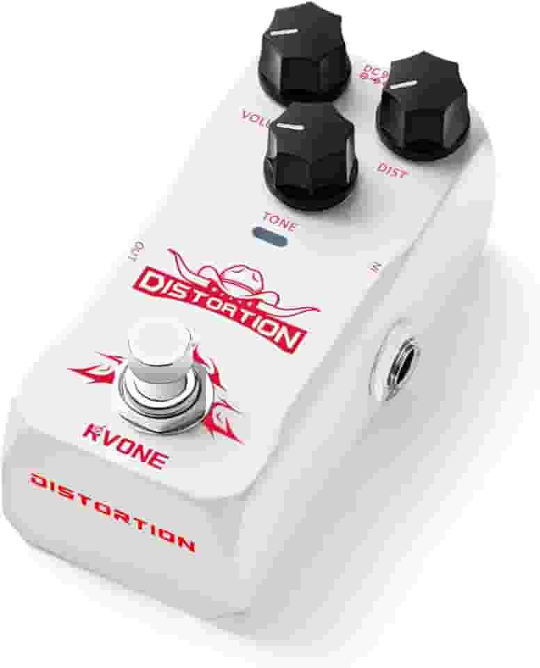 RVONE Pedal De Distorção Alto Ganho Para Guitarra Elétrica, Alumínio, Efeitos Analógicos, Palco Compacto E Estúdio True Bypass