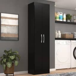 Armário Multiuso para Área de Serviço 2 Portas San Marino Preto