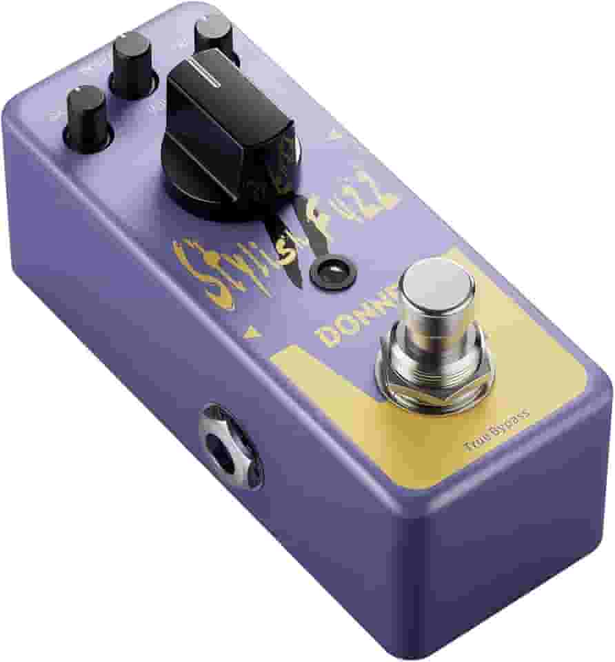 Pedal de guitarra Donner Fuzz - Mini pedal de efeito Fuzz clássico e estiloso para guitarra/baixo elétrico, True Bypass