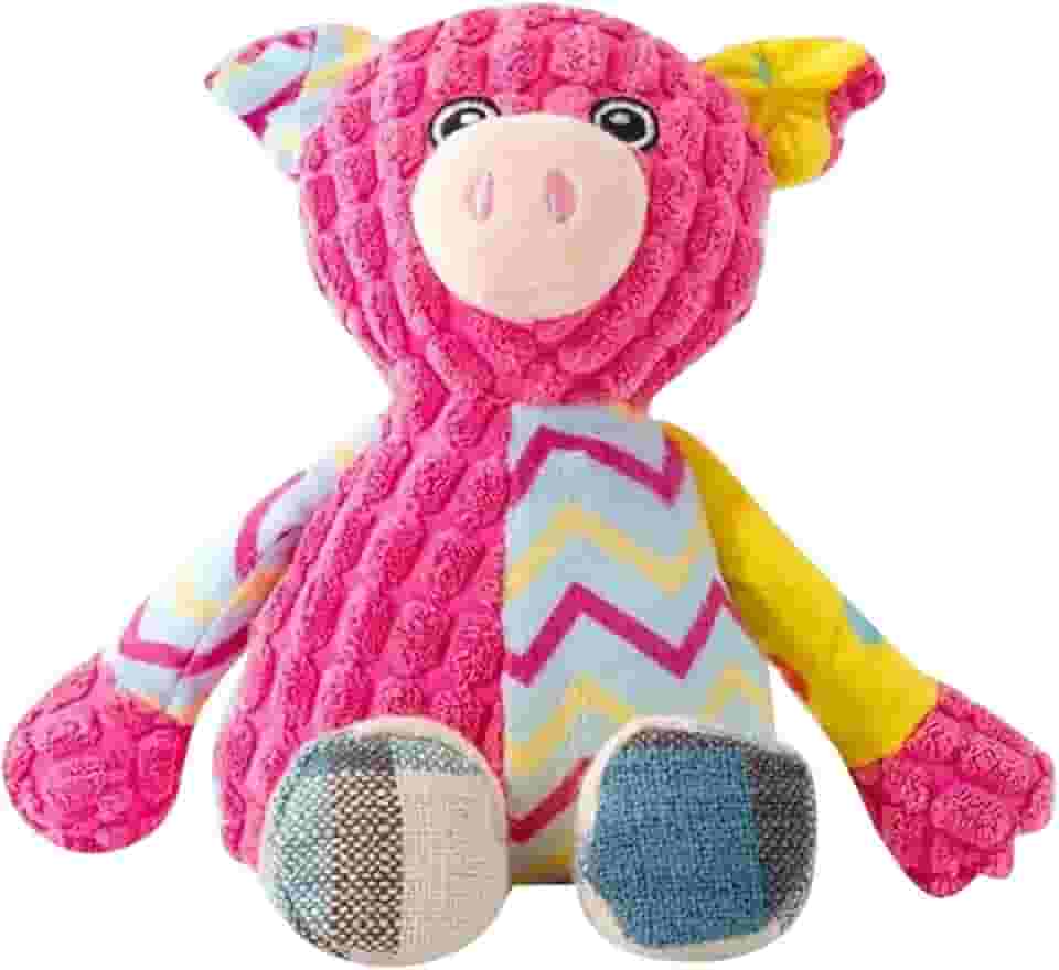 Brinquedo De Pelúcia Porquinho Mordedor Apito Pet Cães Gatos