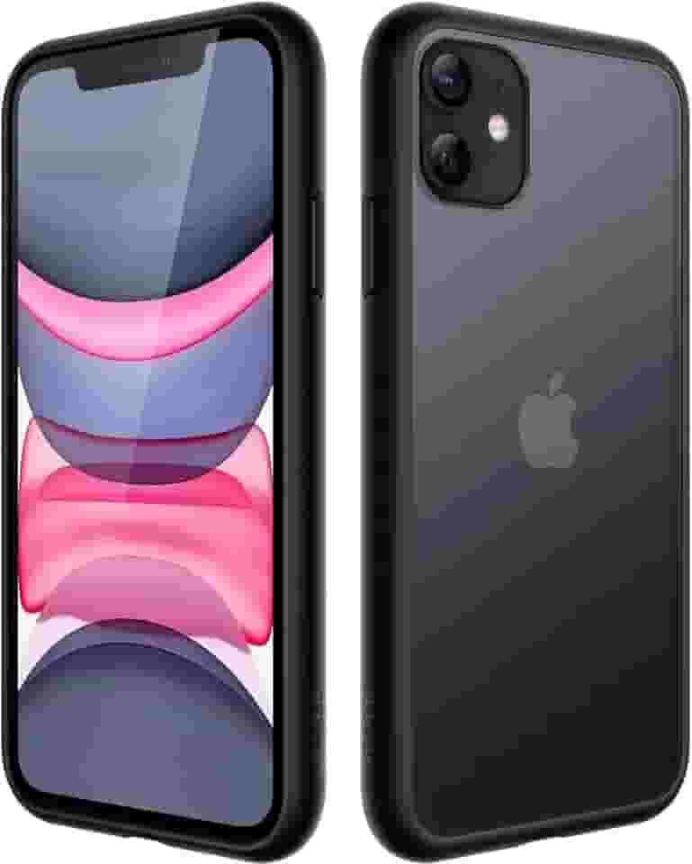 JETech Capa Fosca para iPhone 11 6,1 Polegadas, Case Proteção Contra Quedas de Grau Militar à Prova de Choque, Capinha Traseira Translúcida Fosca para Telefone, Anti-Impressão Digital (Preto)