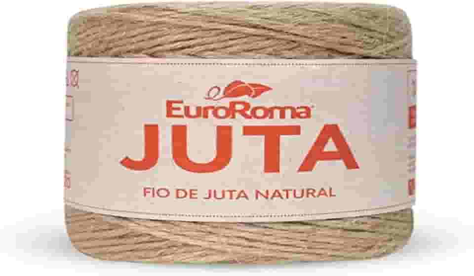 Barbante Cru, Euroroma, Juta Natural, 10/4, Rolo de 125 Metros