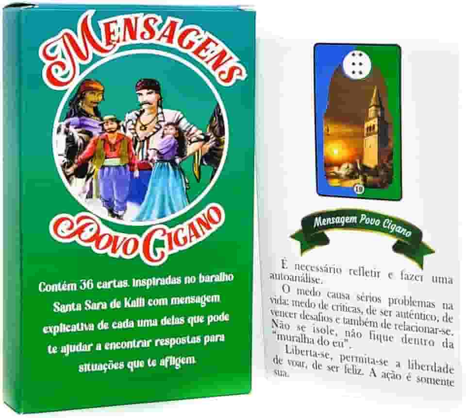 Baralho Mensagens do Povo Cigano - 36 cartas com mensagens