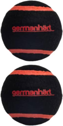 Germanhart Bolinha de Tênis para Cães com Apito, Média (6 cm), Preta