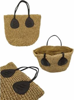 Bolsa Feminina Tiracolo Trançada Moda Praia Palha Sintética BL502