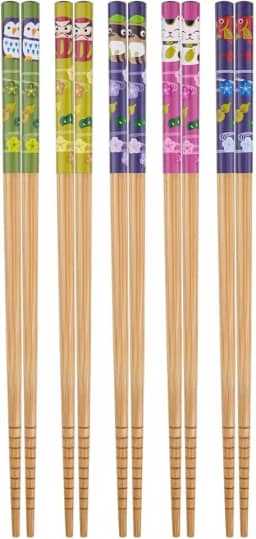 Kit Jogo de Hashi de Madeira (Palitinho Japonês) - Variados Japão - 5 pares