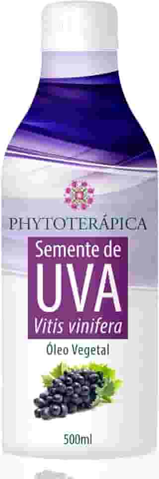 PHYTOTERAPICA - Óleo Vegetal de Semente de Uva - Para Massagem e Aromaterapia -Ideal para usar com óleos essenciais em massagem e tem poder de hidratação na pele e cabelos - 100% Puro e Natural -500ml