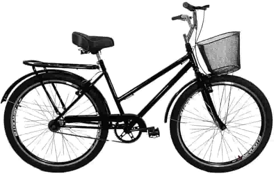 Bicicleta Aro 26 Aero Passeio Cesta Modelo Poti Preto