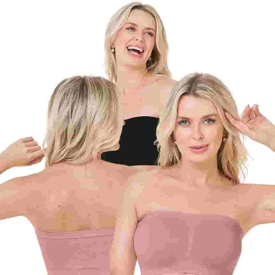 Kit 2 Sutiã Faixa Sem Costura Top Tomara Que Caia Sem Bojo