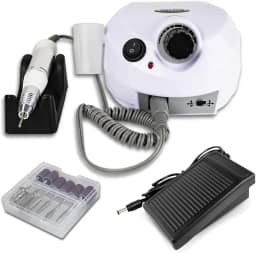 Lixadeira Elétrica Motor Nail Drill Porquinho Bivolt Branco