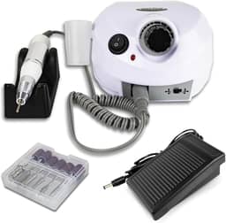 Lixadeira Elétrica Motor Nail Drill Porquinho Bivolt Branco