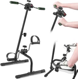 Mini Bicicleta Ergométrica para Mãos e Pés com Visor, Mini Bicicleta Ergométrica Portátil Antiderrapante para Braços e Pernas Exercício para Idosos