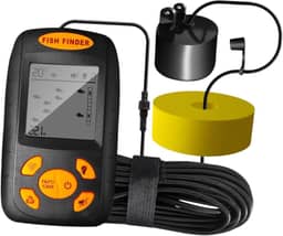 simhoa Sonar portátil para pesca, sonar portátil para pesca com fio, visor LCD, resistente e compacto para pesca marítima