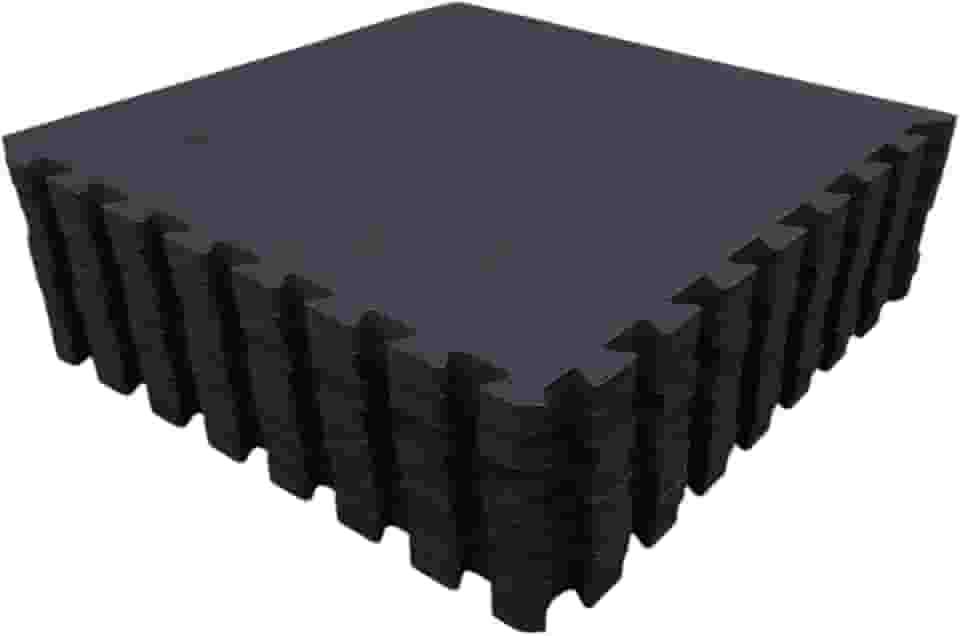 Tatame EVA Preto Conjunto com 6 Unidades 50cm x 50cm x 2cm