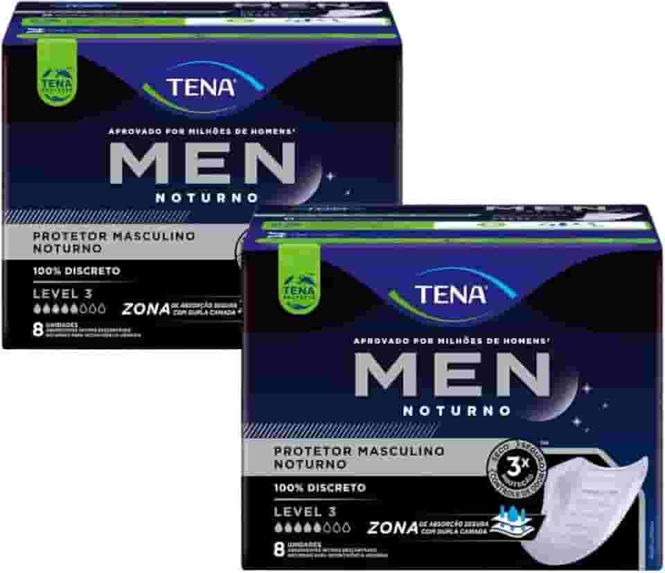 Kit 2 Absorvente Masculino Tena Men Noturno Level 3