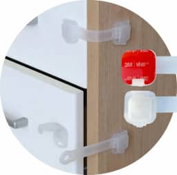 Kit 10 Travas Gaveta Armário Segurança Bebê Infantil Transparente