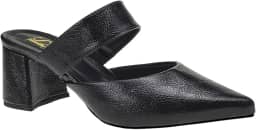 Scarpin Feminino Mule Social Salto Bloco Tamanco Bico Fino 0001